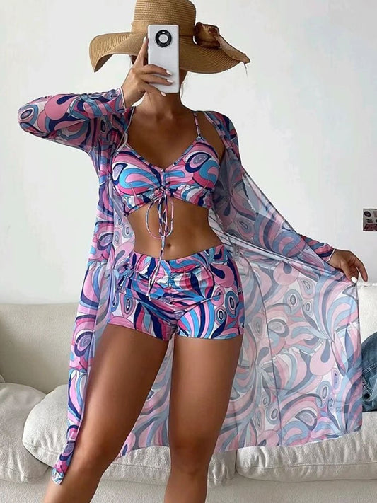 Summers Mesh 3 Piece Sunsuit Set - Late Night Lingerie