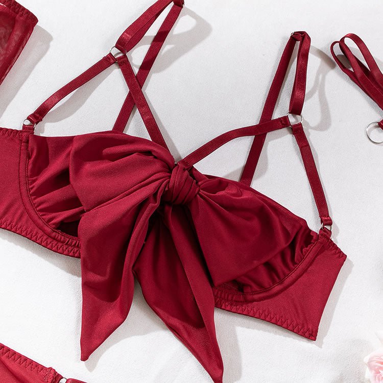 Sweetest Gift Bow Tie Bra Set - Late Night Lingerie