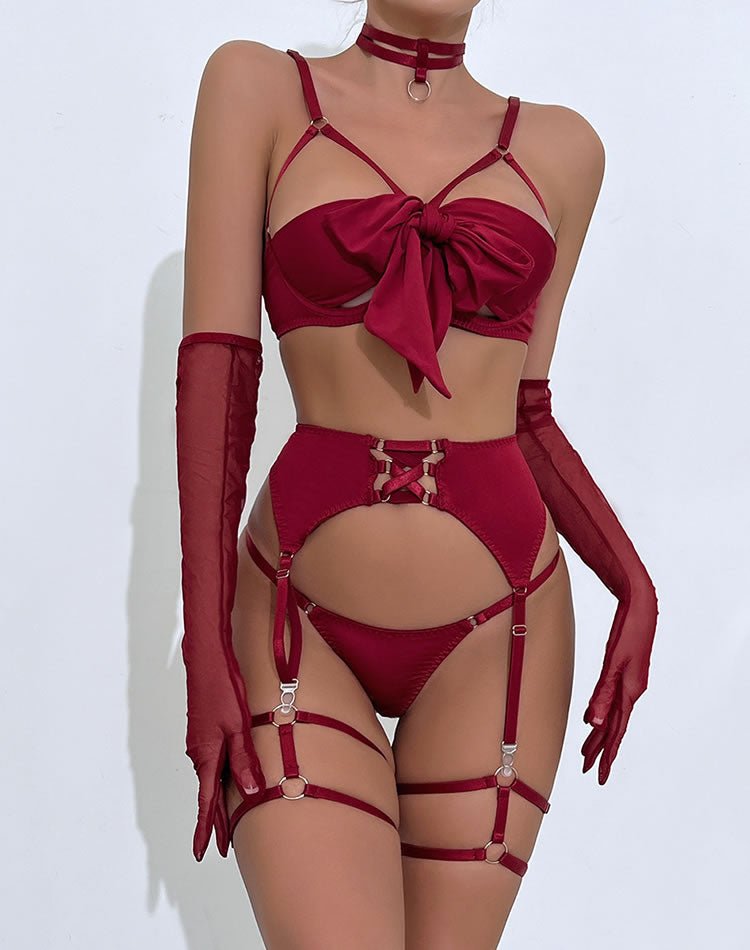 Sweetest Gift Bow Tie Bra Set - Late Night Lingerie