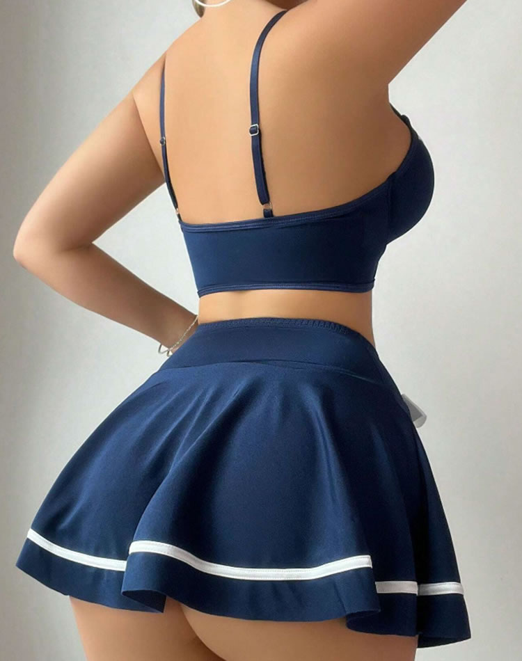 Charming Sailor-Inspired Lingerie Set