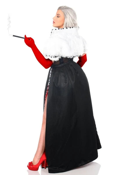 Top Drawer 4 PC Devious Dog Snatcher CostumeBoned Burlesque Corset - Daisy Corsets  Top Drawer 4 PC Devious Dog Snatcher Costume