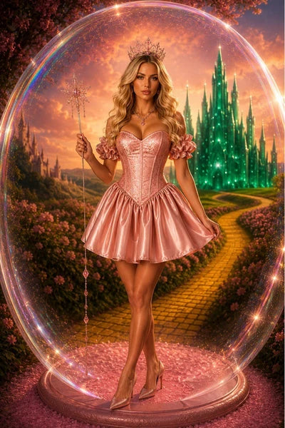 Top Drawer Good Witch Steel Boned Corset Dress