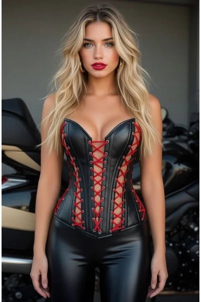 Top Drawer Lace-Up Steel Boned Over Bust Corset - Late Night Lingerie