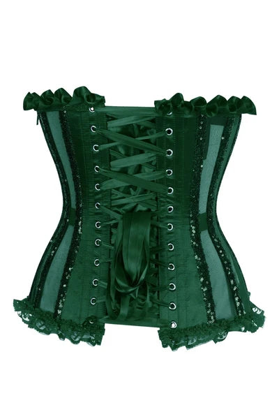 LIMITED EDITION Top Drawer Emerald Enchantress Witch Steel Boned Corset