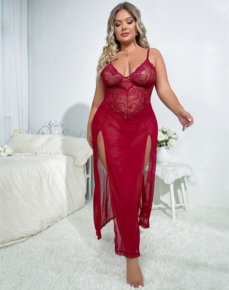 Plus Size Lust On My Mind Lace Sleep Gown