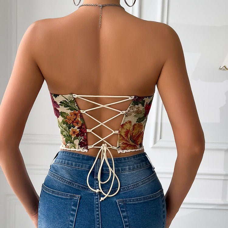 Versatile Floral Bustier Top - Late Night Lingerie