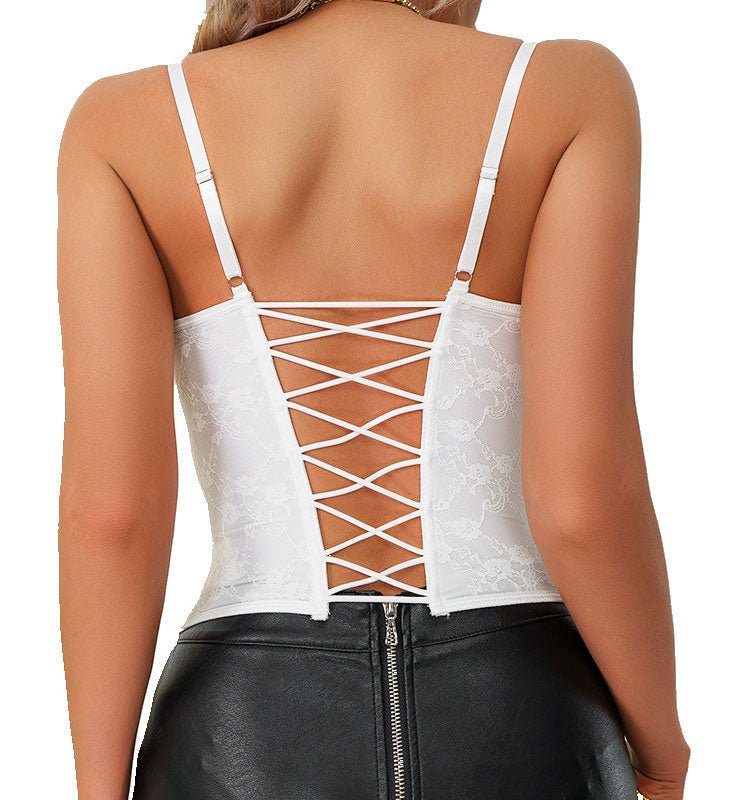 Versatile White Lace Bustier - Late Night Lingerie