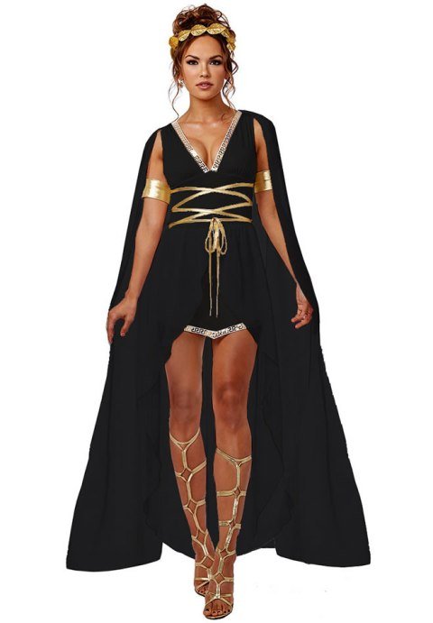 White Greek Goddess Costume with Sheer Cape - Late Night Lingerie