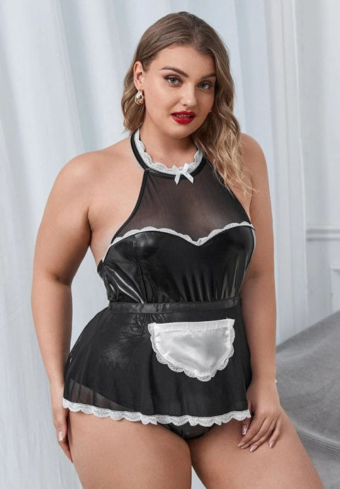 Plus Size Hot Mess French Maid Lingerie Costume