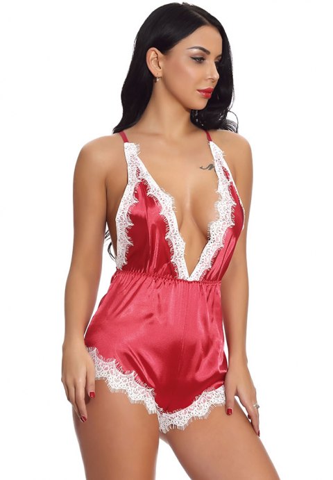 Arabella Satin and Lace Teddy