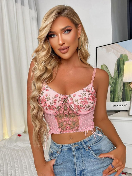 All Pretty Lace Bralette Top - Late Night Lingerie