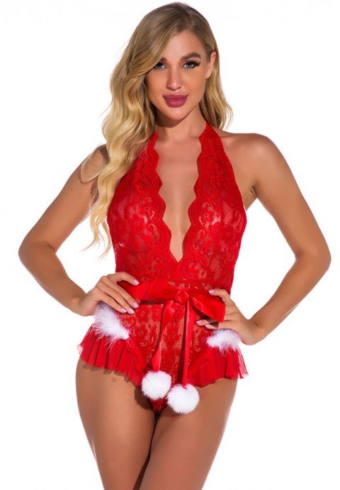 Curvy Clause Cutie Lingerie Costume - Late Night Lingerie