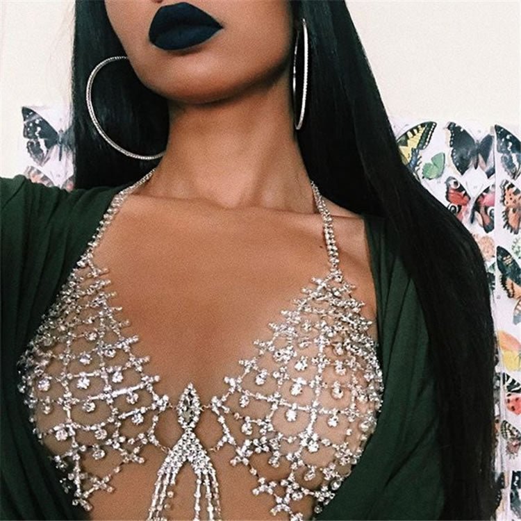 Diamonds Dancing Rhinestone Bra - Late Night Lingerie