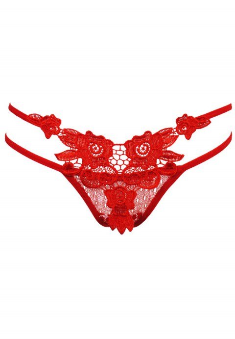 Dual Banded Floral Lace G-string - Late Night Lingerie