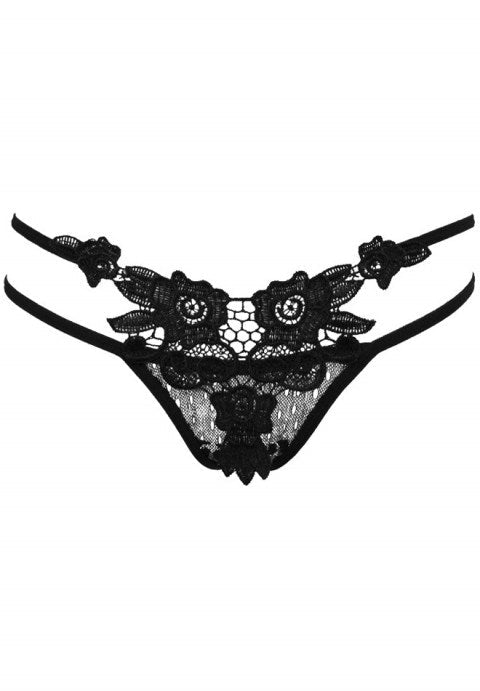 Dual Banded Floral Lace G-string - Late Night Lingerie
