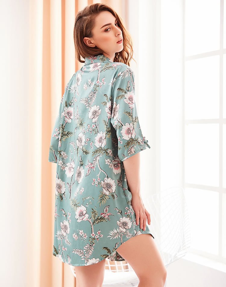 Flirty Satin Pajama Shirt - Late Night Lingerie