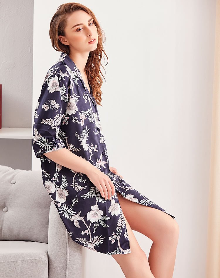 Flirty Satin Pajama Shirt - Late Night Lingerie