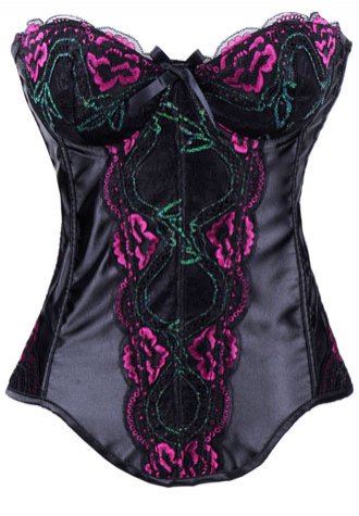 Beautifully Embroidered Overbust Corset