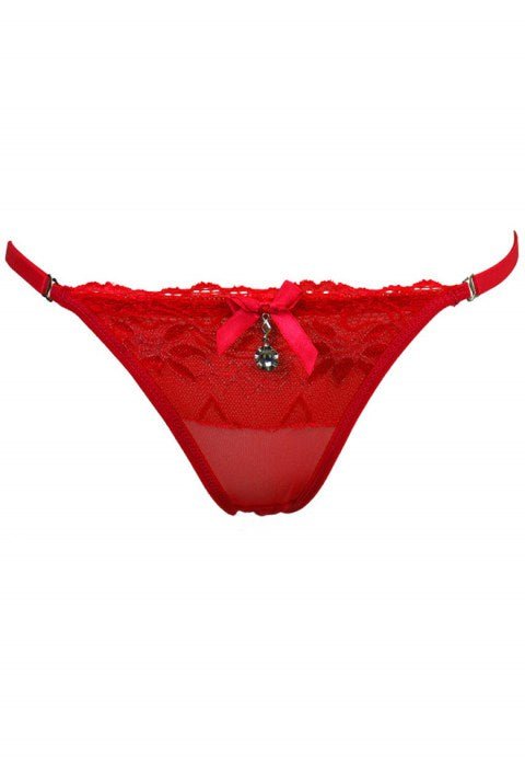 Lace Crop Panties with Pendant Details - Late Night Lingerie