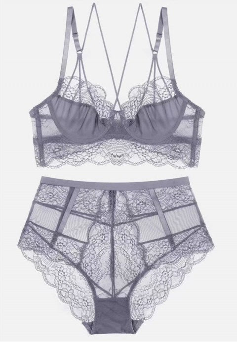 Lace Me Longline Bra Set - Late Night Lingerie