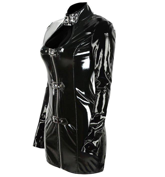 Metallic Wet Look Mini Dress - Late Night Lingerie