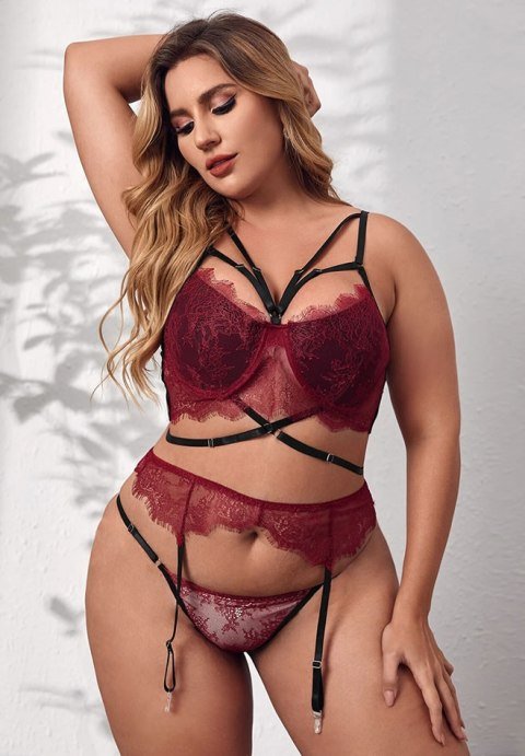 Plus Size Wrap Me Up Lace Bralette Set - Late Night Lingerie