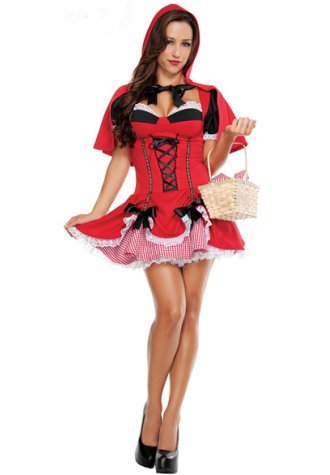 Red French Maid Dress Costume - Late Night Lingerie