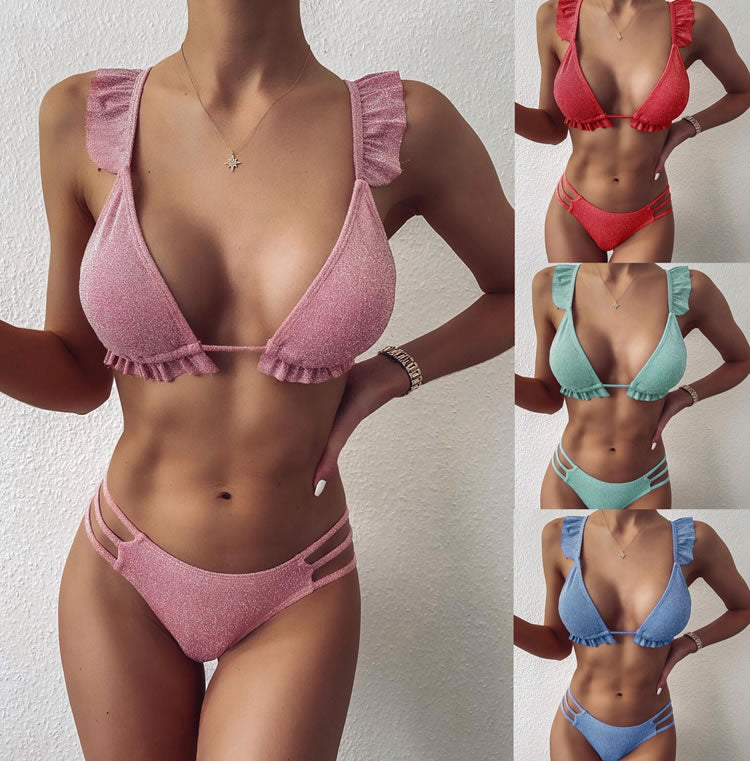 Pine Cay Ruffled Bikini Swimsuit Set