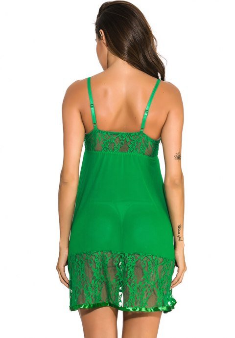 Santa Sexy Lingerie for Women Babydoll Lingerie Dress Lace Chemise Sleepwear - Late Night Lingerie