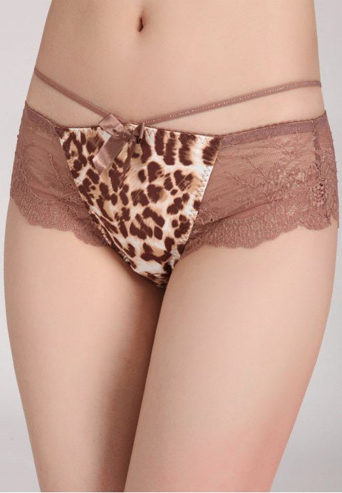 Sexy Hollow Sheer Floral Lace Panel Strappy Panty - Late Night Lingerie