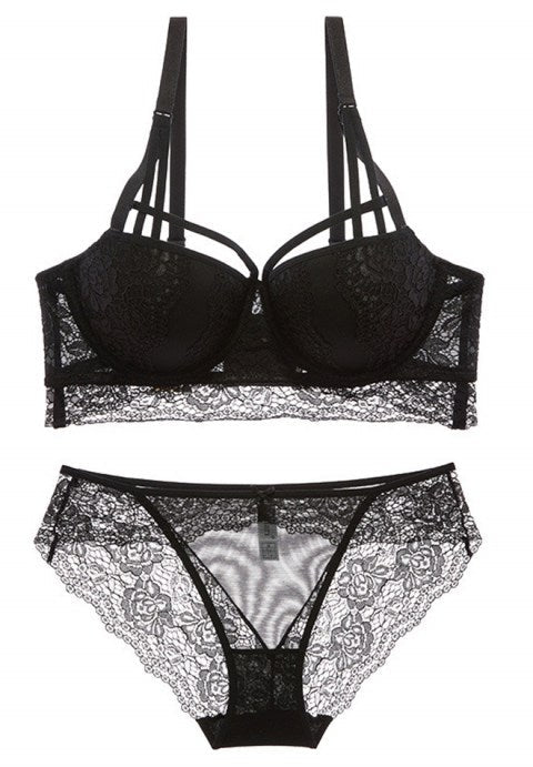 Sexy Lace Bra and Panty Set Underwire Push Up Soft Lingerie Set - Late Night Lingerie