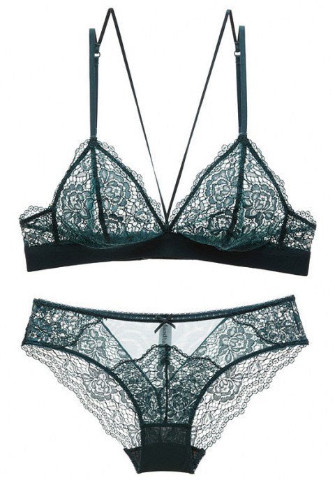 Sexy Sheer Lace Bra & Panty Set - Late Night Lingerie