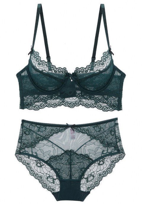 Sexy Unlined Floral Lace Underwire Bra Set - Late Night Lingerie