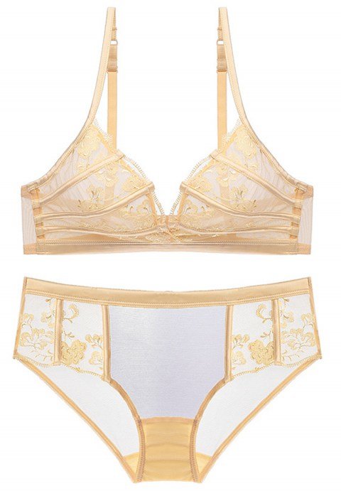 Sexy Wire Free Bra Transparent Lace Bra Set - Late Night Lingerie