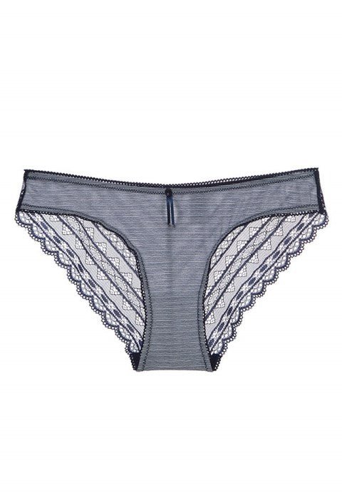 Sheer Lace Panel Panty - Late Night Lingerie