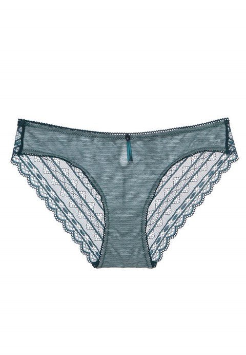 Sheer Lace Panel Panty - Late Night Lingerie