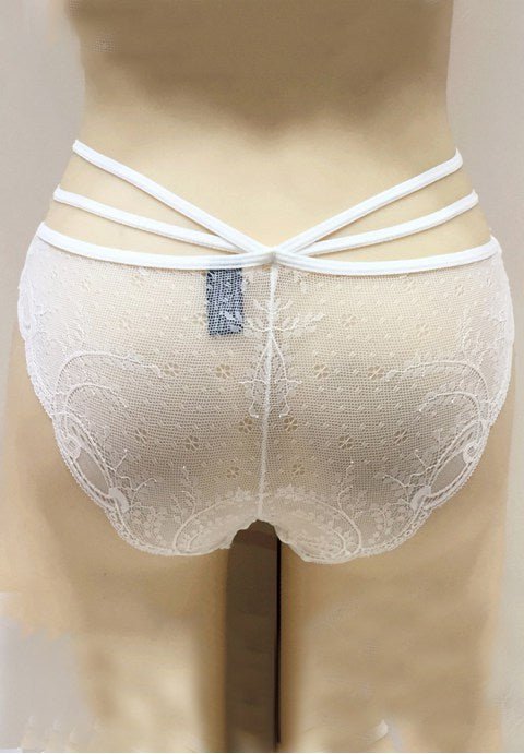 Sheer Mesh Panel Strappy Panty - Late Night Lingerie