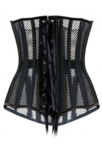 Steel Boned Industrial Net Underbust Corset - Late Night Lingerie
