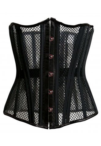 Steel Boned Industrial Net Underbust Corset - Late Night Lingerie