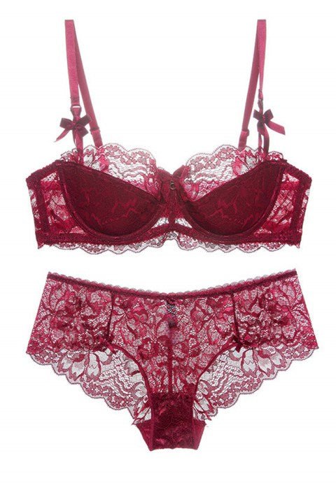 Unlined Lace Bra And Panty - Late Night Lingerie