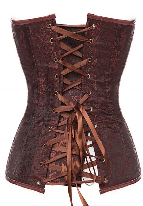 Retro Steampunk Faux Leather Corsets Bustiers Top